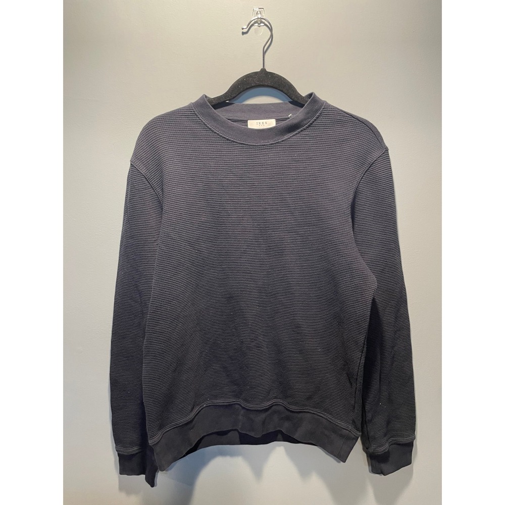 IKKS Men Ribbed Crew Neck Sweatshirt Navy MW1513348 Size Small